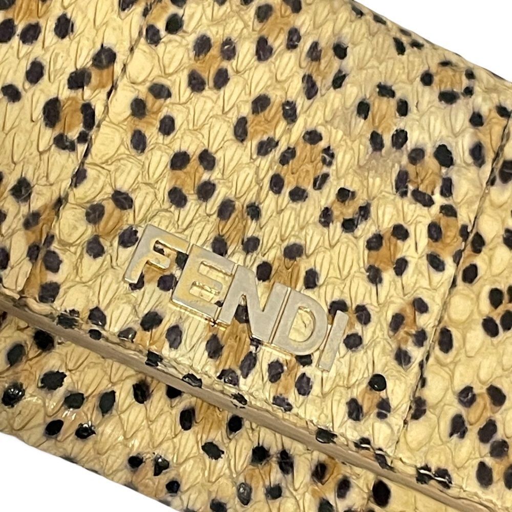 Vintage Fendi Python with Leopard Print Long Wallet - Picture 6 of 15